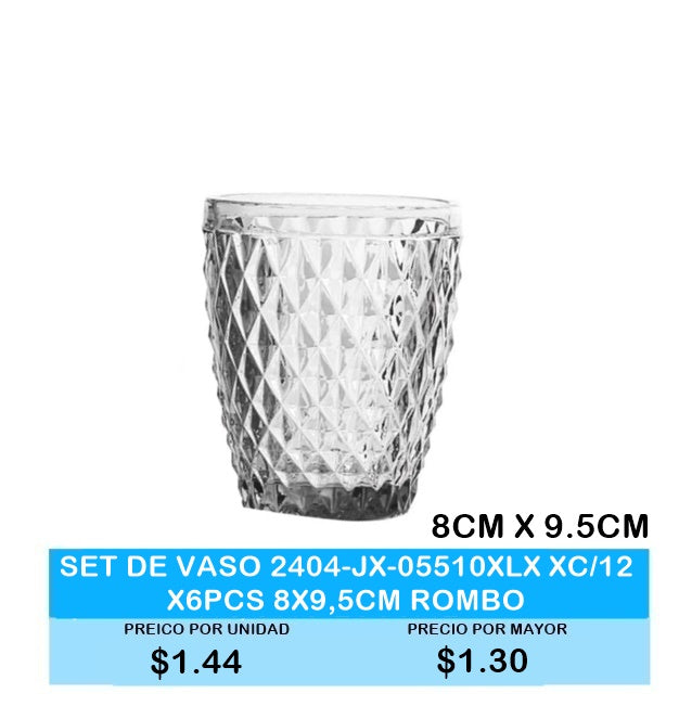 VASO ROMBO  8CM X 9.5CM