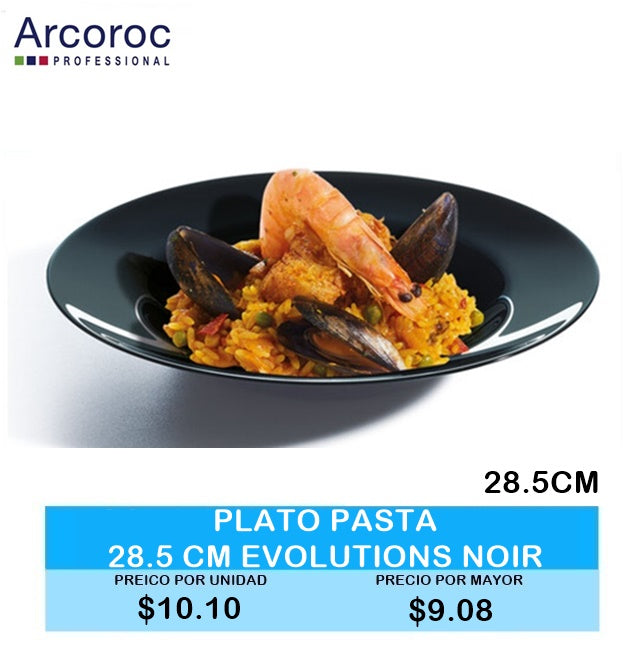 PLATO PASTA 28.5CM EVOLUTIONS NOIR