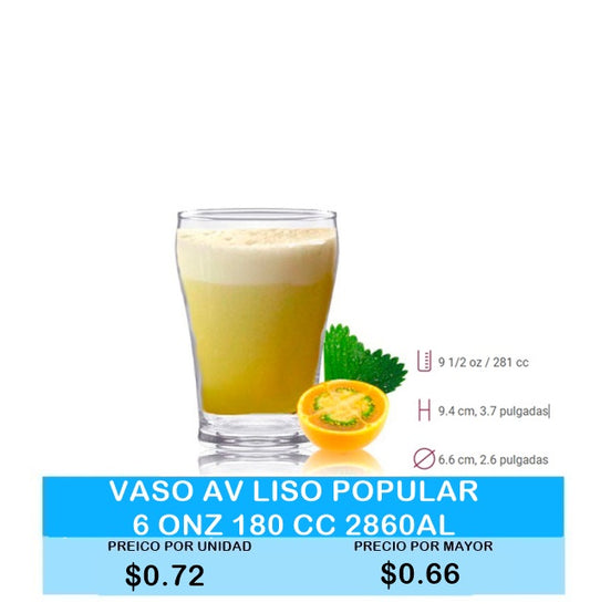 Vaso AV Liso Popular