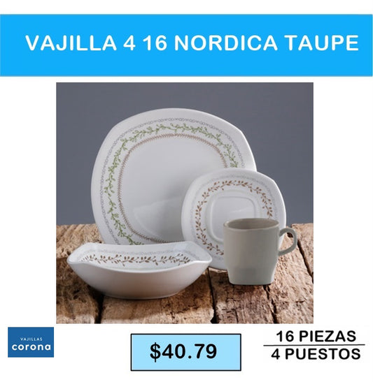 Vajilla 4-16 Nordica Taupe