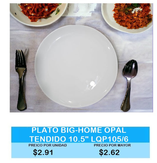 Plato Big-Home Opal Tendido 10.5" LQP105/6
