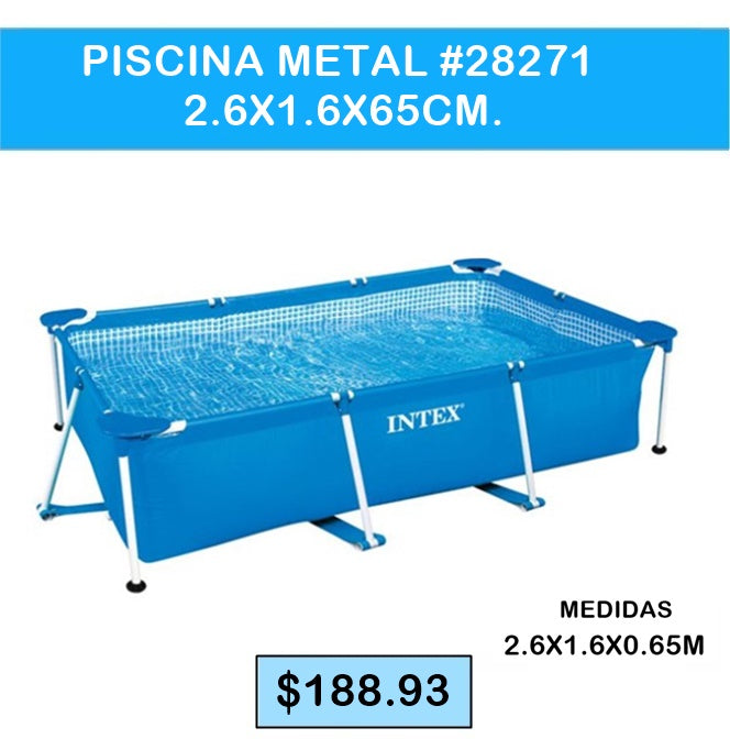 PISCINA METAL 2.6 X 1.6 X 65CM