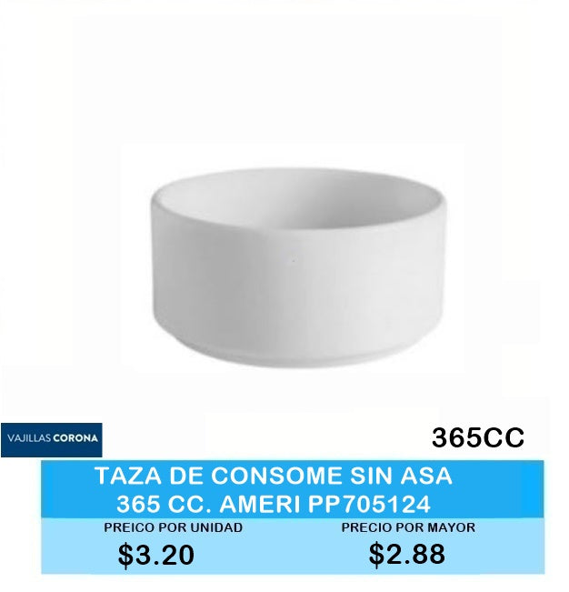 TAZA DE CONSOME SIN ASA 365CC AMERI