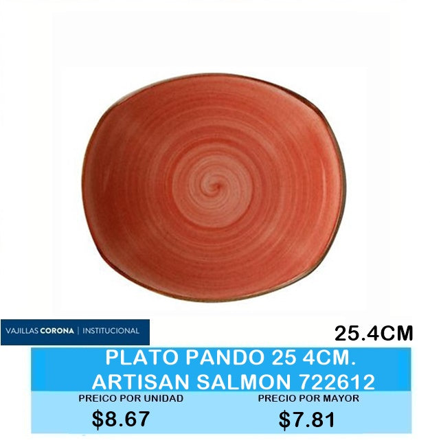 PLATO PANDO 25.4CM ARTISAN SALMON