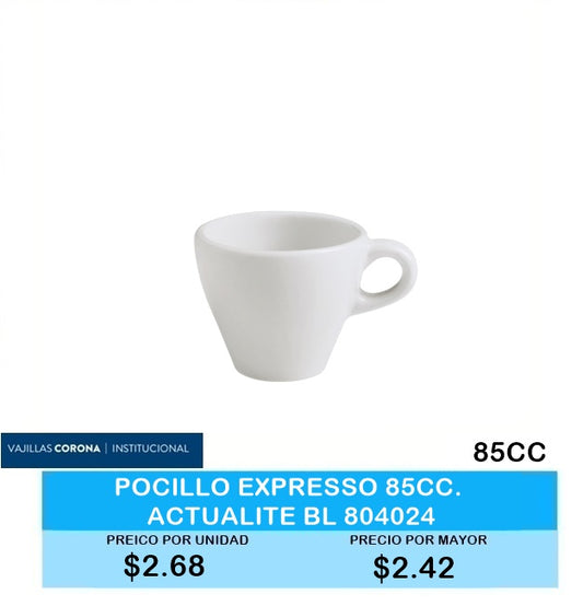 Pocillo Expresso 85CC ACTUALITE BLANCO