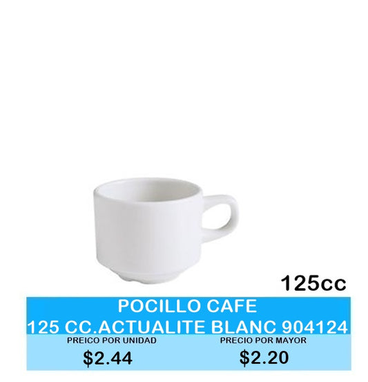 Pocillo café 125ml Actualite blanco