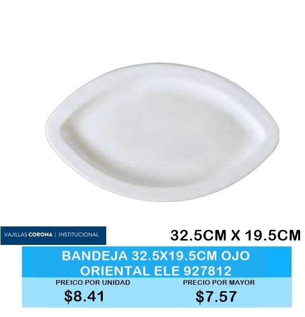 BANDEJA 32.5 X 19.5 CM OJO ORIENTAL ELEGAN