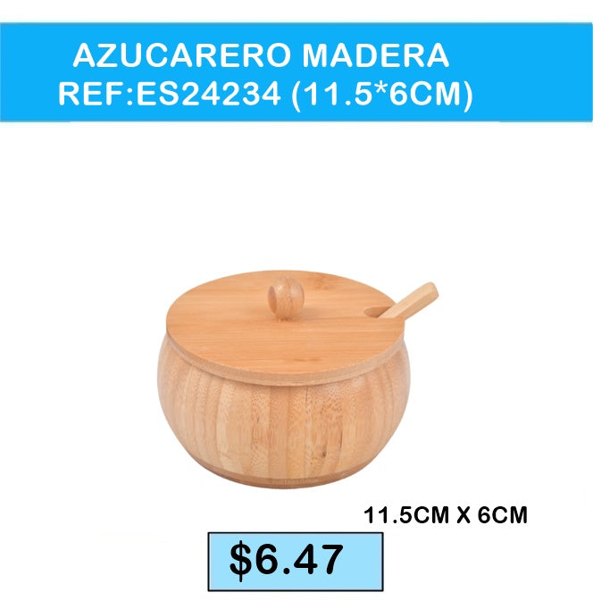 AZUCARERA MADERA ES24234 11.CM X 6 CM