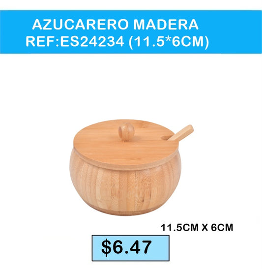 AZUCARERA MADERA ES24234 11.CM X 6 CM