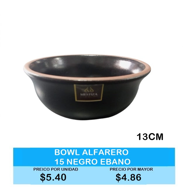 Bowl alfarero 15cm Negro Ebano