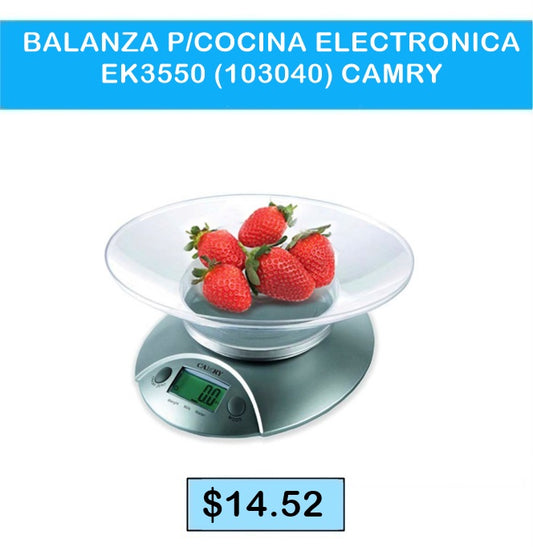 BALANZA ELECTRONICA PARA COCINA EK 3550 103040 CAMRY