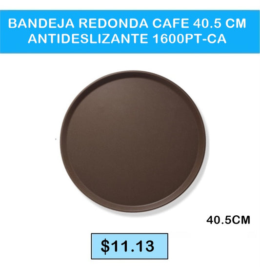 BANDEJA ANTIDESLIZANTE REDONDA CAFE