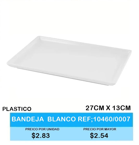 BANDEJA BLANCO PLASTICO