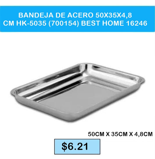 BANDEJA DE ACERO 50 X 35 X 5 HK 5035 700154 BEST HOME 16246