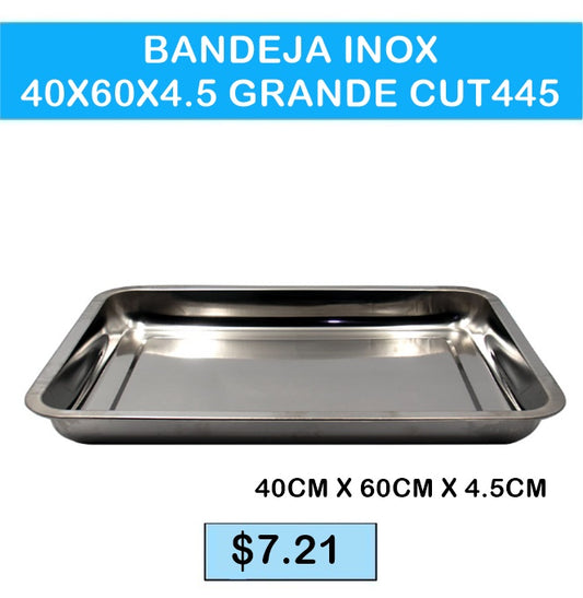 BANDEJA INOXIDABLE 40X60X4.5 GRANDE CUT445
