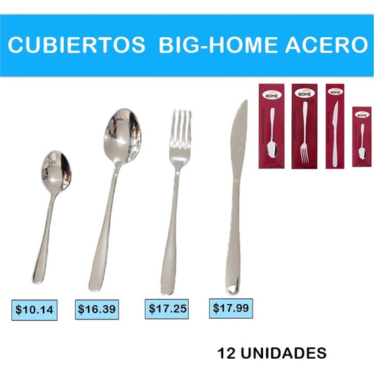 CUBIERTOS BIG HOME ACERO