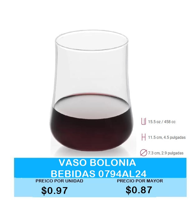 Vaso Bolonia Bebidas