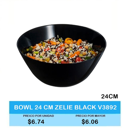 BOWL 24 CM ZELIE BLACK V3892