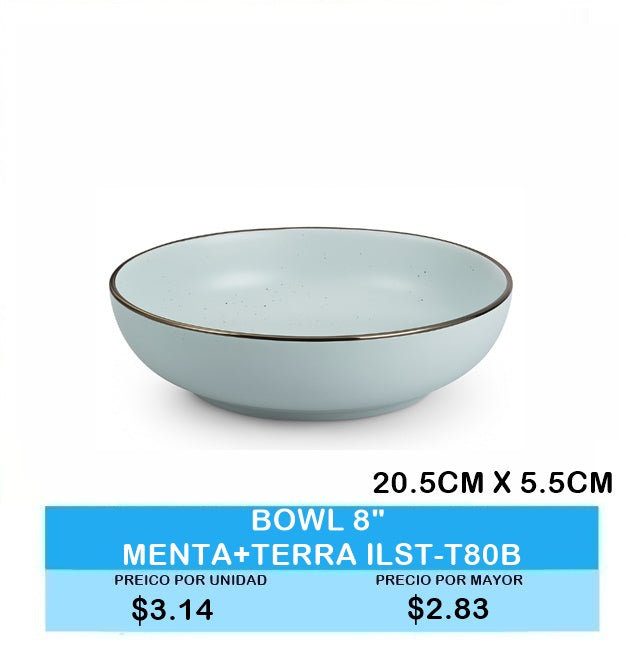 BOWL 8" MENTA+TERRA ILST-T80B