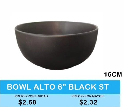 BOWL ALTO 6 BLACK STONE 15 CM