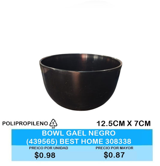 BOWL GAEL NEGRO 12.5 CM X  7 CM