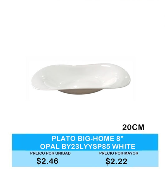 PLATO BIG-HOME 8" OPAL BY23LYYSP85 WHITE