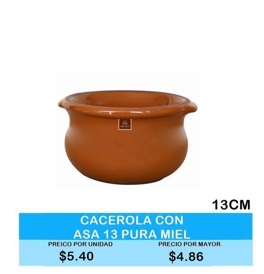 CACEROLA CON ASA 13 CM PURA MIEL