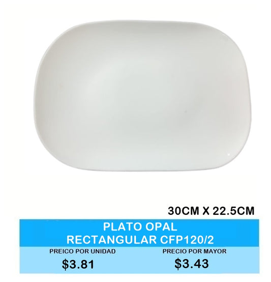 Plato opal rectangular Nº12