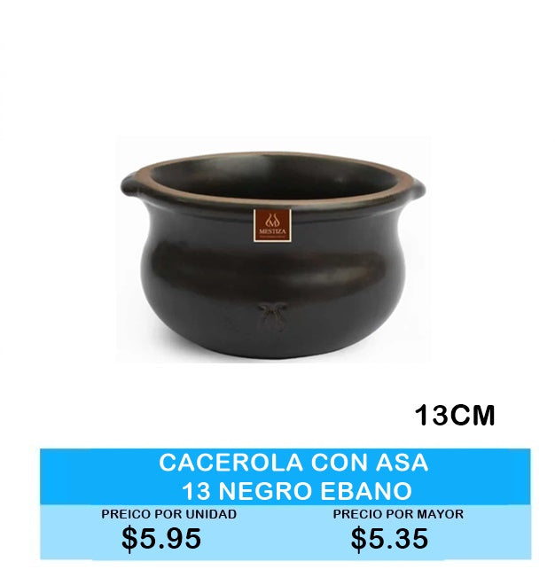 Cacerola con asa 13cm Negro Ebano