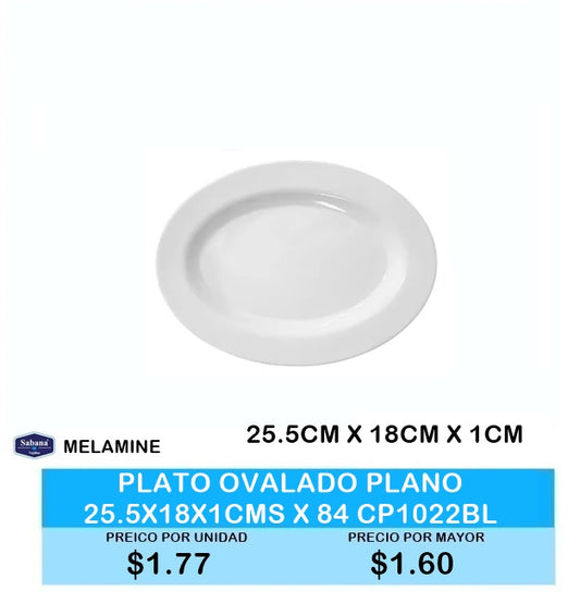 Bandeja/ Fuente Blanca Melamine