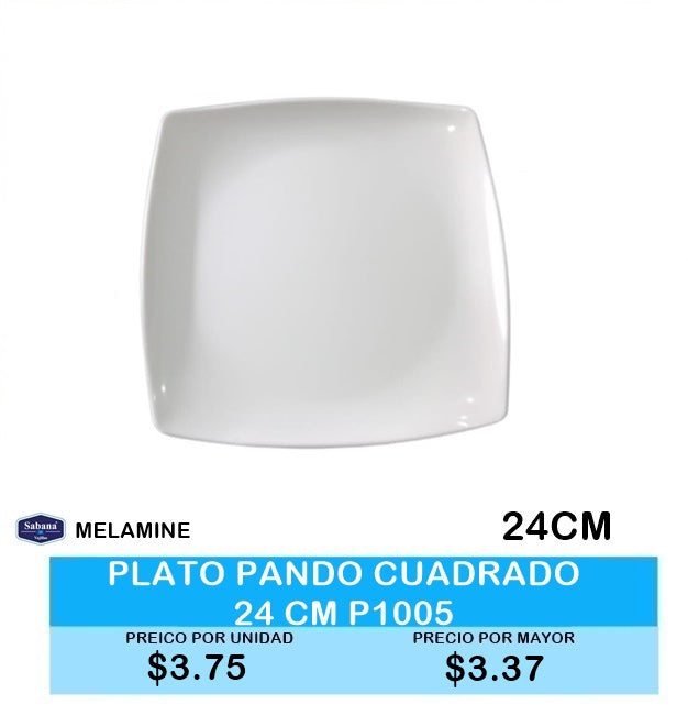 Plato Pando Cuadrado 24 CM