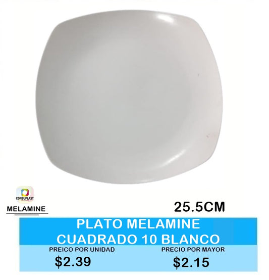 Plato de Melamine Cuadrado