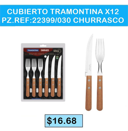 CUBIERTO TRAMONTINA X 12 22399 030 CHURRASCO
