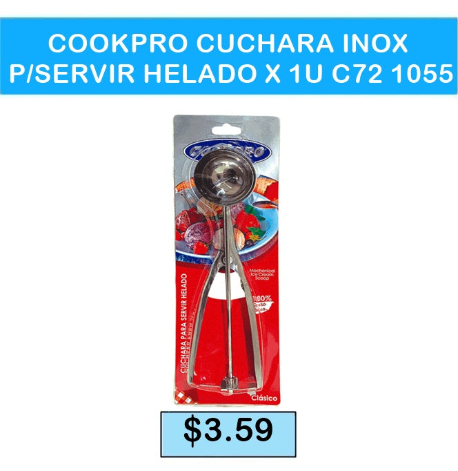 CUCHARA PARA SERVIR HELADO C72 1055 COOKPRO
