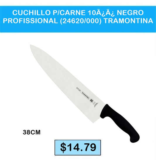 CUCHILLO 38 CM  PROFESIONAL PARA CARNE TRAMONTINA NEGRO