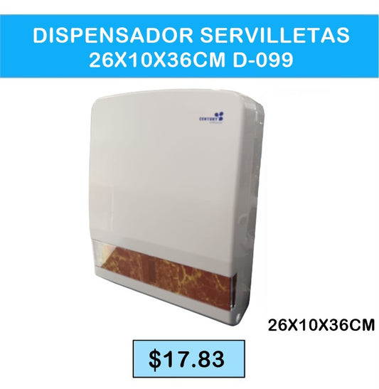 DISPENSADOR SERVILLETAS 26X10X36CM