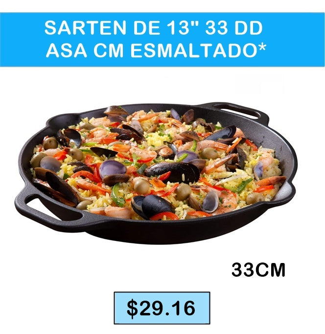 Sarten de 13" 33 DD ASA CM Esmaltado