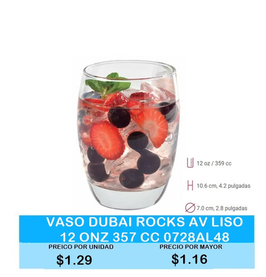 Vaso Dubai Rocks AV Liso 12 ONZ 357 CC