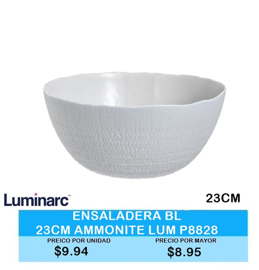 ENSALADERA BL 23 CM AMMONITE LUM P8828