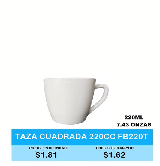 TAZA CUADRADA 220CC FB220T