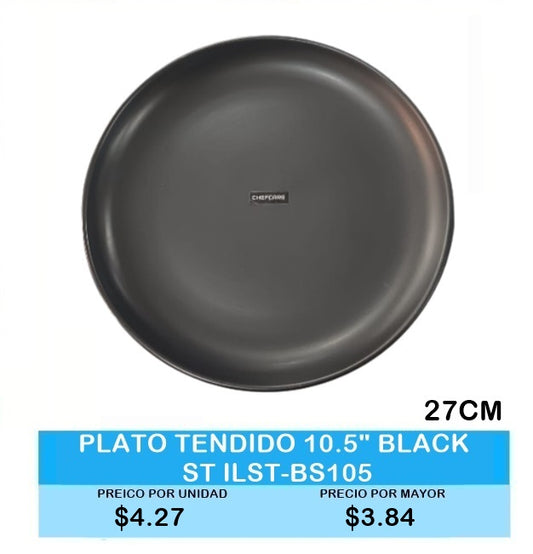 PLATO TENDIDO 10.5" BLACK STONE ILTS-BS105