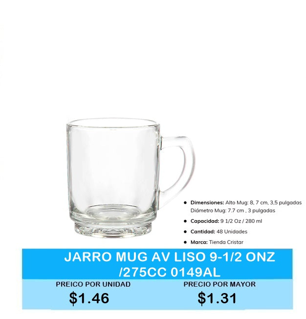 JARRO MUG AV LISO 9 ONZAS 275CC 0149AL