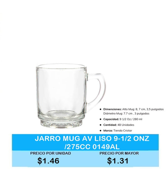 JARRO MUG AV LISO 9 ONZAS 275CC 0149AL