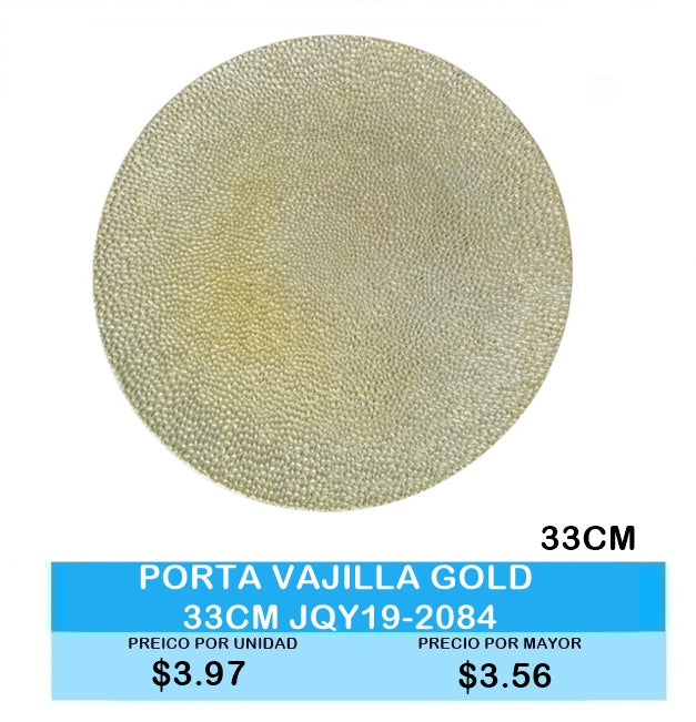 Porta Vajilla Gold 33cm JQY19-2084