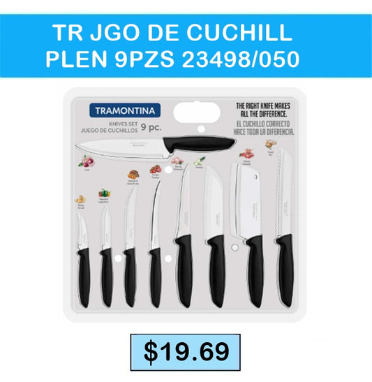 JUEGO DE CUCHILLOS 9 PZS TRAMONTINA 23498 050