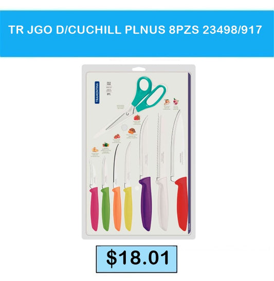 JUEGO DE CUCHILLOS TRAMONTINA PLENUS 8 PZS 23498 917