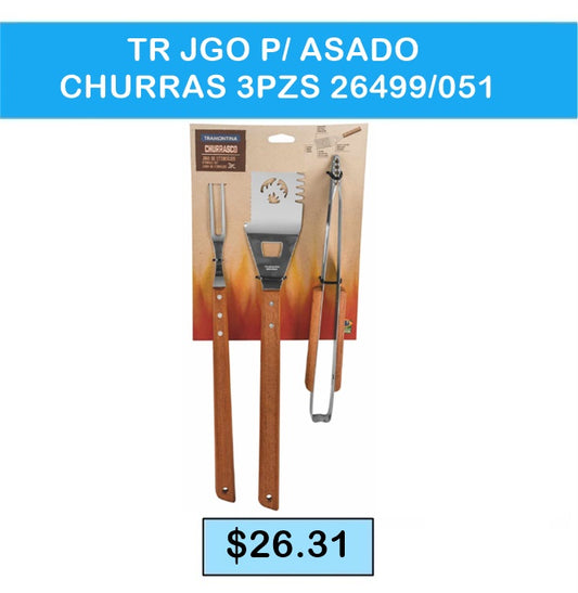 JUEGO PARA ASADO TRAMONTINA 3 PIEZAS