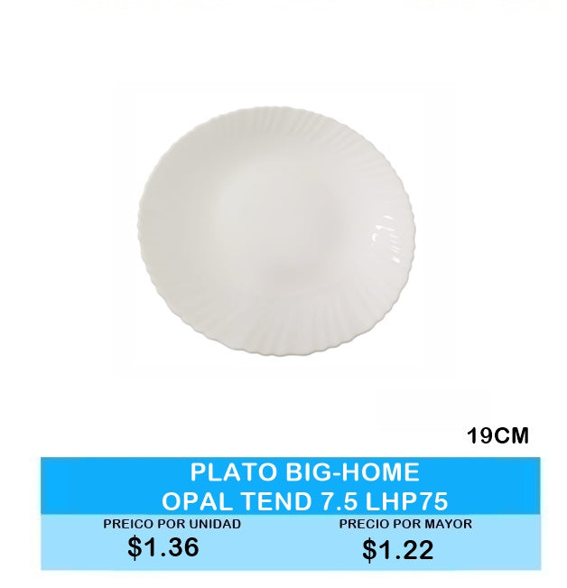 Plato Big-Home Opal Tendido 7.5 LHP75