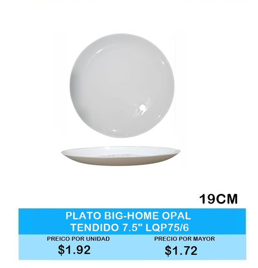 PLATO BIG-HOME OPAL TENDIDO 7.5 LQP75/6