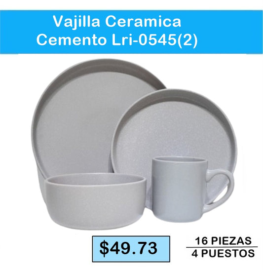 VAJILLA CERAMICA CEMENTO LRI-0545(2)